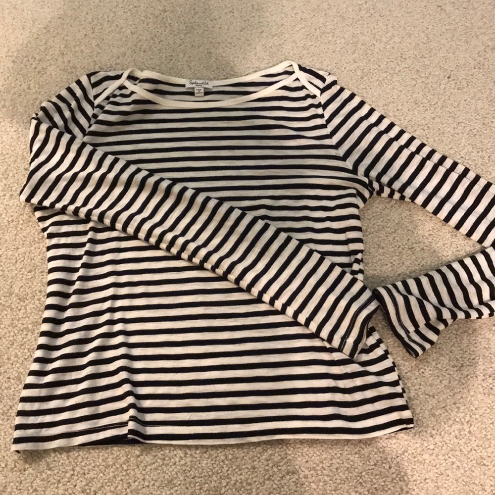 Splendid Long Sleeve Striped Thin Top